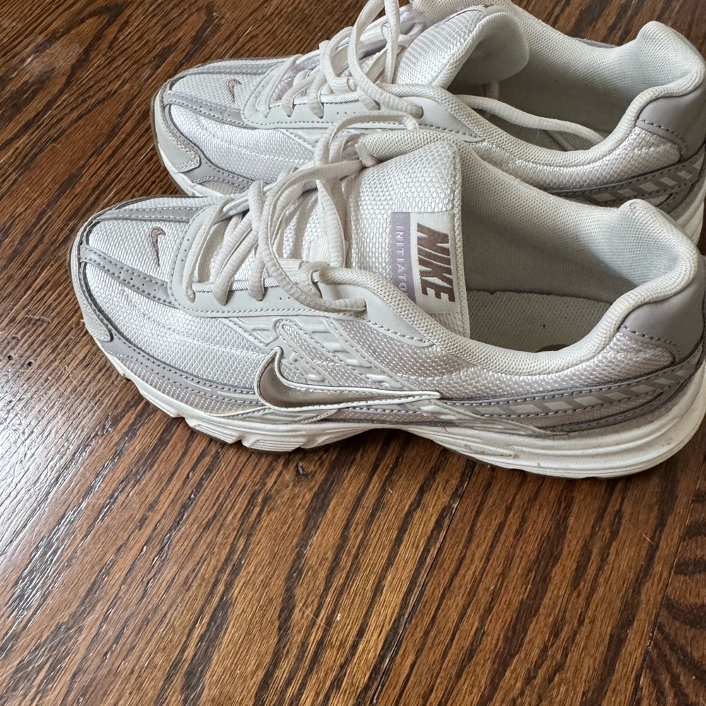 Nike Off-White and Taupe Initiator Sneakers - Picture 2 of 6